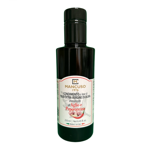 Olio Extravergine di Oliva Gourmet Aromatizzato all’Aglio e Peperoncino