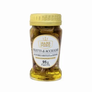 Fillets Of Anchovies From The Cantabrian Sea With Almonds In Extra Virgin Olive Oil 95 grams - TONNOMAREMIO