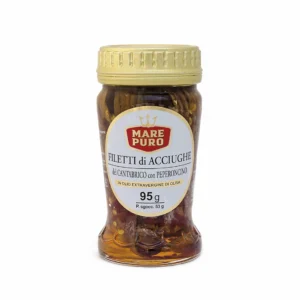 Fillets Of Anchovies From The Cantabrian Sea With Chili In Olive Oil 95g - TONNOMAREMIO