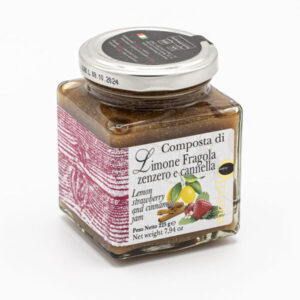 Lemon, Strawberry, Ginger and Cinnamon Marmalade 225g - morelloAustera