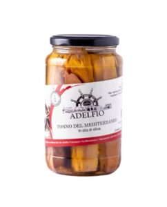 Mediterranean Tuna in Olive Oil in a Jar -565gr- Adelfio